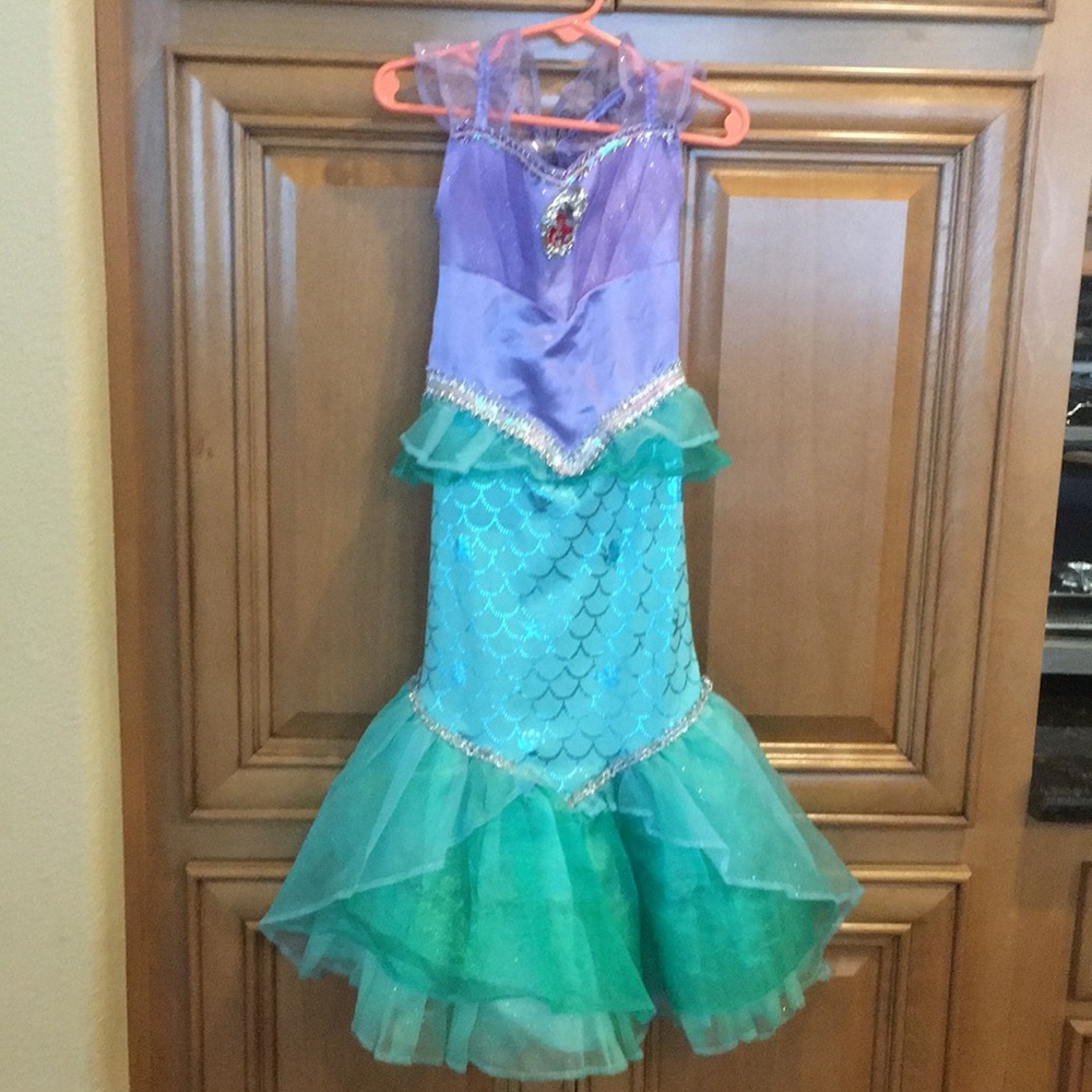 Atrial costume with red Ariel wig